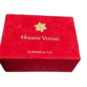 SLATKIN & CO Holiday Votives in Red Flocked Gift Box